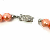 Peach 18 in Faux Pearl Necklace