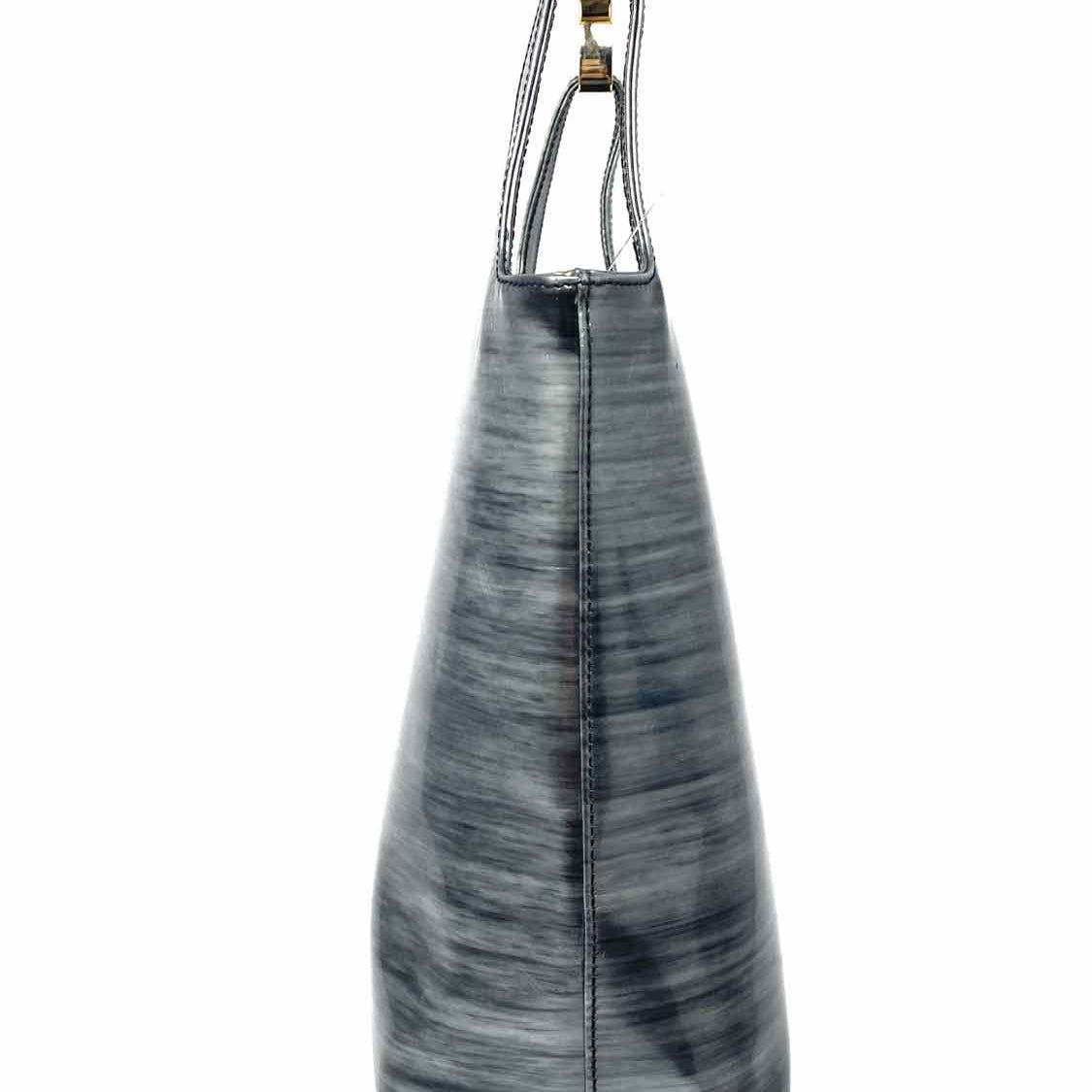 Gucci Vintage Gray Square Heather Patent Leather Shoulder Bag