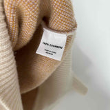 Lingua Franca Fair Aisle Words Women's Cream Size M Crew Neck Cashmere Sweater