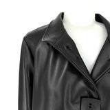 Joseph Ribkoff Women's Black Size 8 Bell Sleeves Vegan Leather Jacket