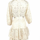 maje Rivage Cutout Women's White Size 36/1 mini Eyelet Dress
