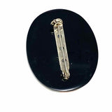 Multi-Color Oval CAMEO Shell Brooch