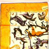 Hermes Premieres Mains Silk Orange Square 34in. Animal Scarf