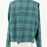 Nomad Women's Green Size M Button Down Flannel Plaid Long Sleeve