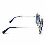 VALENTINO GARAVANI Navy Blue Square embellished Rimless Sunglasses