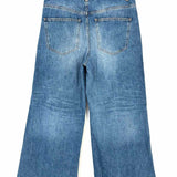 me+em Women's Blue Size 28/6 Wide Leg Distressed Jeans