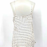 ZIMMERMANN Women's Black White Size 2 Slip Viscose Polka Dot Sleeveless