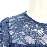 RAOUL Women's Navy Size M Short Sleeve Lace Dress