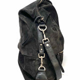 Club Monaco Black Hobo Suede Y2K Messenger Bag