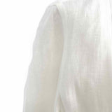 Max Mara Women's White Size 6/S Linen Front Tie Made in Italy Long Sleeve