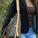 LOUIS VUITTON Carry All MM Brown Monogram Made in France Shoulder Bag