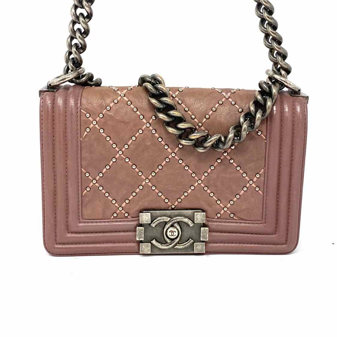 Chanel 2015/16 Small Boy Bag Mauve Flap Studded Crossbody