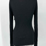 APIECE APART Women's Black Size M Crew Ribbed Long Sleeve