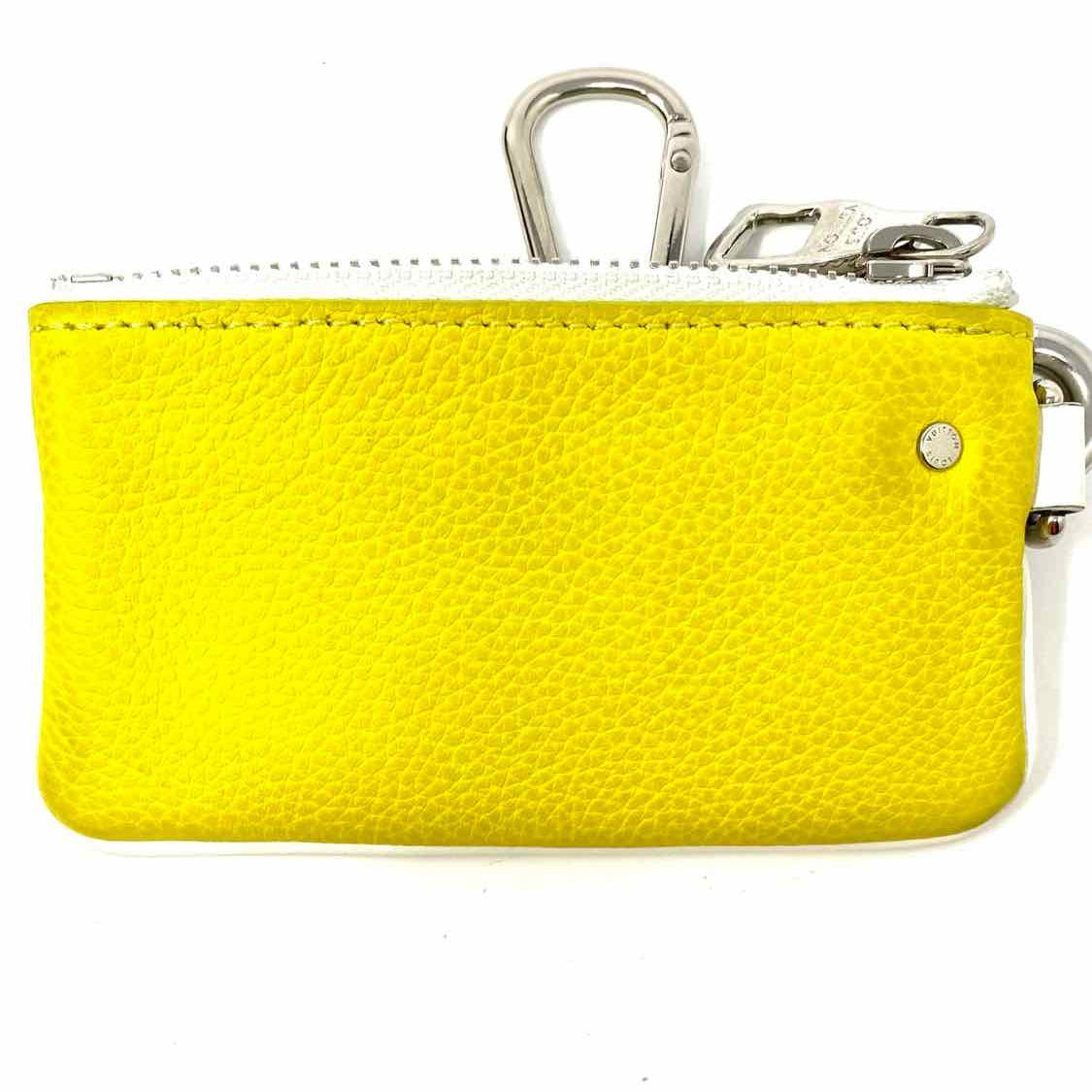 LOUIS VUITTON 2021 Everyday Pochette Cles Virgil Leather Yellow Logo Coin Purse