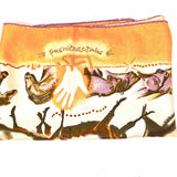 Hermes Premieres Mains Silk Orange Square 34in. Animal Scarf