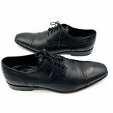 Boss by H. Boss Men's Black Shoe Size 9 Oxford Leather Loafers