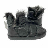 Stuart Weitzman Janica Women's Black Size 8 Ankle Leather Fur Lined Bootie