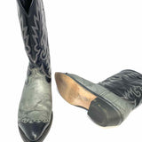 Laredo Men's Black Gray Size 10.5 Cowboy Color Block Boots