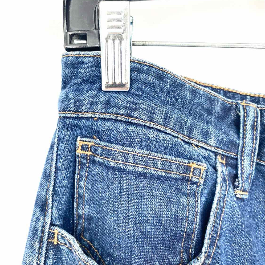 Madewell Women's Blue Size 28/6 pencil Denim Button Down Skirt