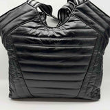 Think Royln Puzzle Black Puffer Tote w/ Pouch