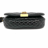 Versace Black Mini Greca Goddess Quilted Leather Shoulder Bag
