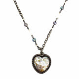 Lori Bonn 925 Sterling Silver Heart Pendant Mosaic Necklace