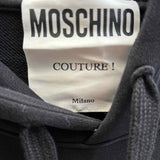 MOSCHINO Men's Black Size 46 Hooded Logo Sweatshirt