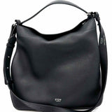 Stow Curve Bag Black Hobo Pebbled Leather Shoulder Bag