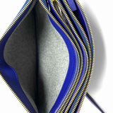 Celine 2013 Small Trio Royal Blue Pouch Leather Crossbody