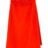 Ann Taylor Women's Orange Size 8 Midi Pleated Skirt