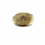 Davidson & Sons size 7 10K Yellow Gold Dome Diamond Florentine Ring