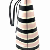 Kate Spade Janie Medium Black Pink Stripe Tote
