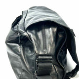 TUMI XL Black Leather Messenger Bag