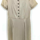 Burberry Women's Slate Size 6 Button Down Viscose Blend Dress