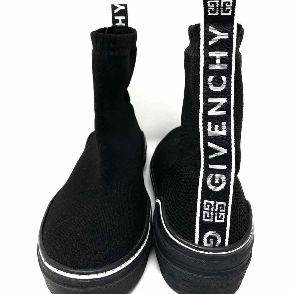 Givenchy George High Top Sock Men's Black Bamboo Shoe Size 10 Boots