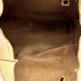 Ampersand As Apostrophe Beige Pebbled Leather Tote
