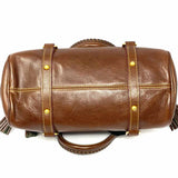 Dooney & Bourke Florentine Brown Zip Tassel Pebbled Leather Satchel