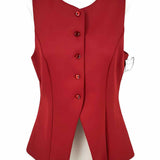 Hudson Women's Red Size M Button Down Vest