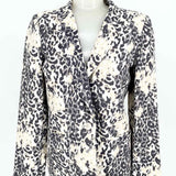 Joie Mehira Women's Gray / Beige Size 4 Linen Leopard Blazer