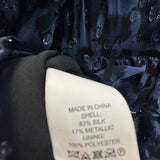 Kate Spade Women's Black Navy Size M Ruffled Leopard Print Dress