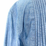 J Crew Women's Blue Size 16 1/2 Button Chambray Long Sleeve