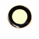 Statement Enamel Black Beige Medallion Color Block Earrings
