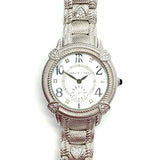 Judith Ripka Diamonique 925 Silver textured Watch