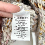 ULLA JOHNSON Women's Multi-Color Size PS Puff Sleeve Merino Wool Blend Sweater