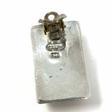 Estate Meander Spiral Square .925 Sterling Silver Made in Mexico Jewelry Set