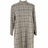 TUCKERNUCK Women's Gray Size S Long Sleeve Plaid Dress