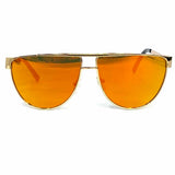 Aldo Gold Tone Orange Aviator Half-circle Sunglasses