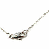 Silver tone Pendant 18" Crystal Necklace