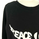 ZADIG&VOLTAIRE "Peace & Love" Women's Black Size M Crew Graphic Sweatshirt