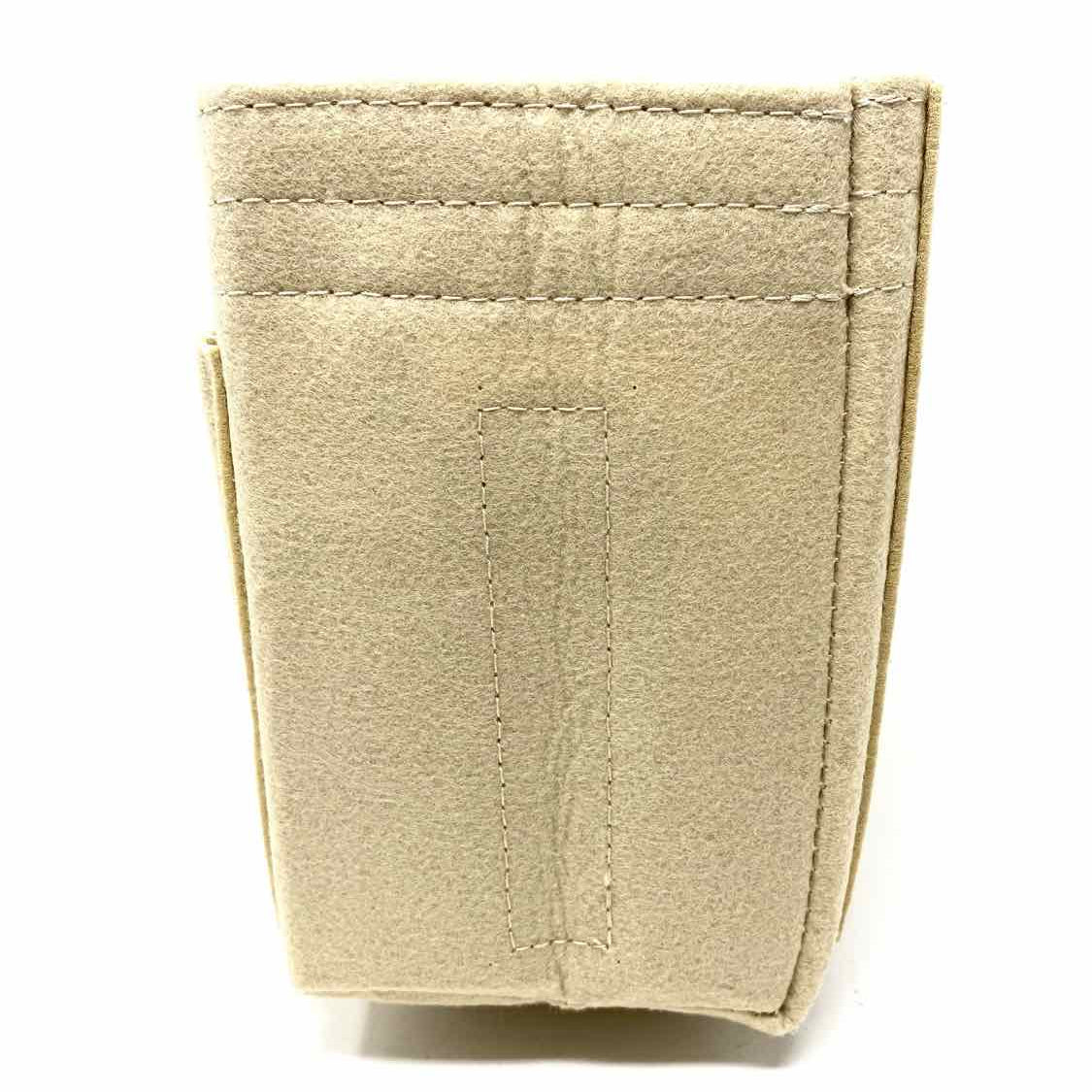 Beige Felt Purse Organizer Insert Slender Large
